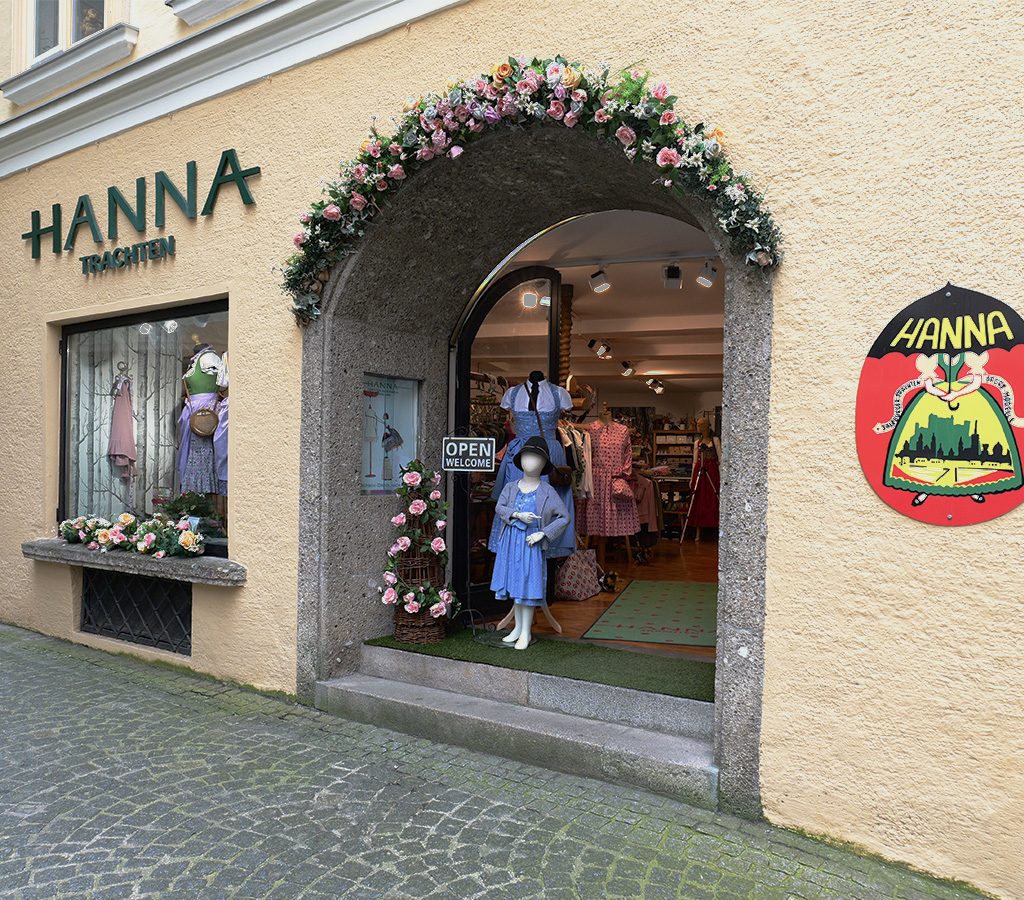 Außenfassade des Geschäftes Hanna Trachten